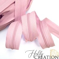 Молния акриловая №3, светло-розовая