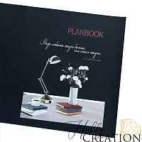 Кожзам с принтом "Надо любить жизнь" 26*46 см. тиснение Дэним, графит