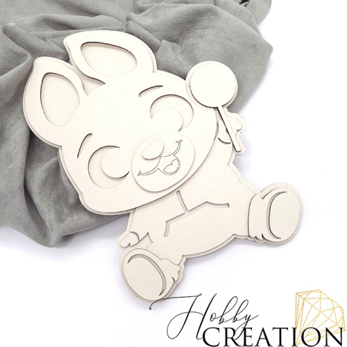 Заготовка для тиснения "Зайка с леденцом", maxi