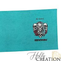 Кожзам с принтом "Irreversible" 18*28 см. тиснение питон, морская гладь