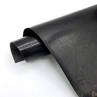 Переплетный кожзам глянцевый, черный