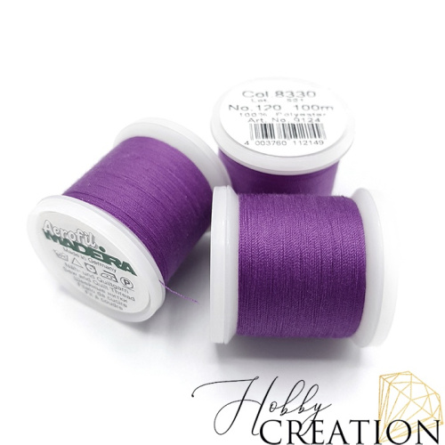 Нитки швейные Madeira Aerofil №120, 8330 (фиолетовые)