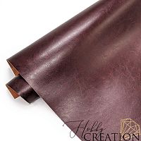Переплетный кожзам глянцевый, багровый