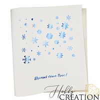 Кожзам с принтом "Мечты сбываются" 26*46 см. матовый, бело-серый