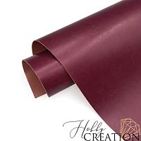 Переплетный кожзам глянцевый с перламутром, спелая вишня