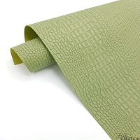 Переплетный кожзам тиснение крокодил, прованские травы