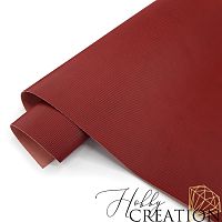 Переплетный кожзам тиснение Полоски, темно-красный