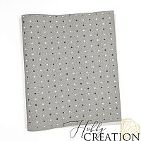 Кожзам с принтом "Горошек" 26*46 см. тиснение Твид, платина