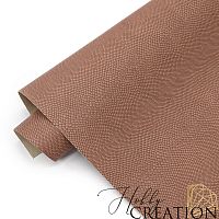 Переплетный кожзам тиснение питон, мокко