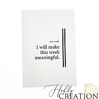 Разделитель для ежедневника "Значимая неделя" / формат А5, калька матовая