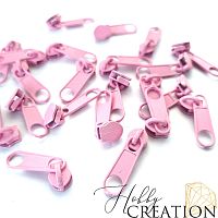 Бегунок для акриловой молнии, светло-розовый