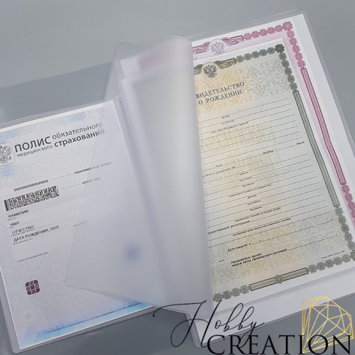 Вкладыш-органайзер для документов формат А4 на 2 комплекта документов / 140 мкн.