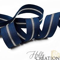 Молния металлическая №5, королевский синий 