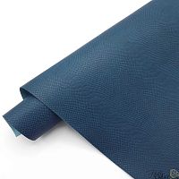 _Переплетный кожзам тиснение питон, синий