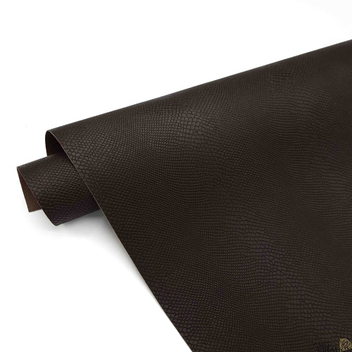 _Переплетный кожзам тиснение питон, горький шоколад