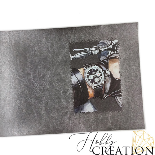 Кожзам с принтом "Your time" 18*28 см. глянцевый, цинк Кожзам с принтом "Your time" 18*28 см. глянцевый, цинк