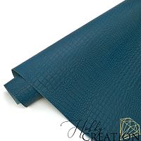 Переплетный кожзам тиснение крокодил, петролевый