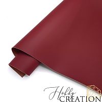 Переплетный кожзам матовый однотонный, винный