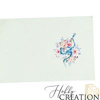 Кожзам с принтом "Змея с цветами" 18*28 см. тиснение питон, пустынный шалфей