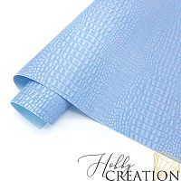 Переплетный кожзам тиснение крокодил, зефирно-лиловый