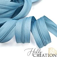 Молния акриловая №3, пепельно-голубая