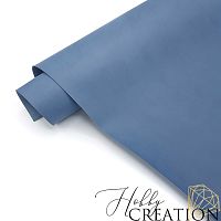 Переплетный кожзам матовый II, пепельно-синий