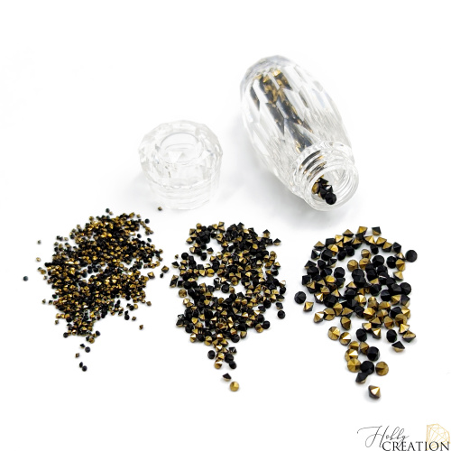 Кристаллы / черный с золотом