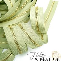 Молния металлическая №5, фисташка