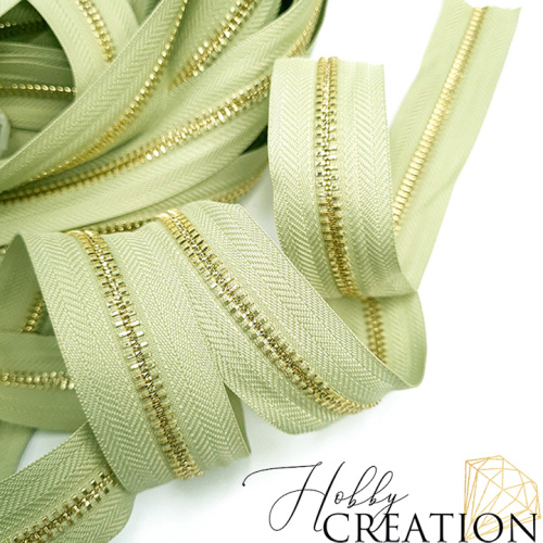 Молния металлическая №5, фисташка