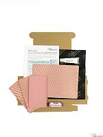 Заготовка для создания обложки на паспорт "Золотые диагонали"