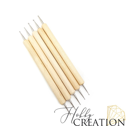 Набор двусторонних деревянных палочек Дотс для тиснения Набор двусторонних деревянных палочек Дотс для тиснения
