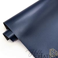 Переплетный кожзам полуглянцевый Флауто, темно-синий
