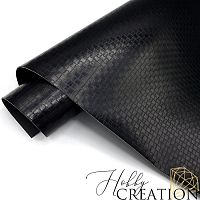 Переплетный кожзам тиснение Техас, черный