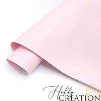 _Переплетный кожзам глянцевый с перламутром, светло-розовый