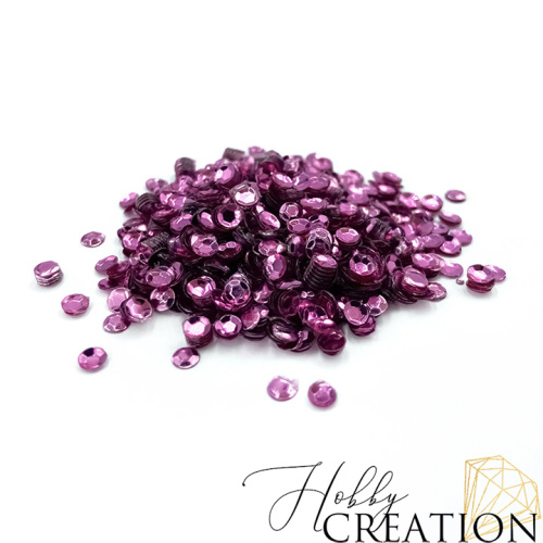 Пайетки / Грани 3 мм., металлизированные розовые