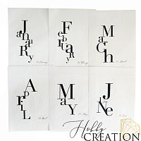 Разделитель для ежедневника "Набор месяца" / формат А5, калька матовая