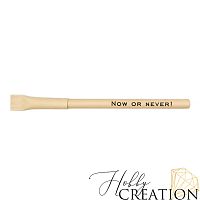 Ручка с надписью "Now or never" / крафт