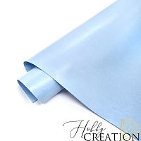 Переплетный кожзам глянцевый, светло-голубой