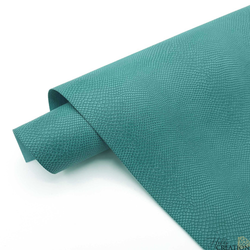 _Переплетный кожзам тиснение питон, морская пена