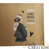 *Кожзам с принтом "Девушка / блондинка" 26*46 см. тиснение ТВИЛЛ, матовое золото