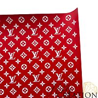Кожзам с индивидульным принтом "LV" 35*70 см.кожзам полуглянцевый Вальс (КНР) 
