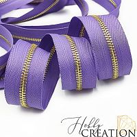 Молния металлическая №3, светло-фиолетовая