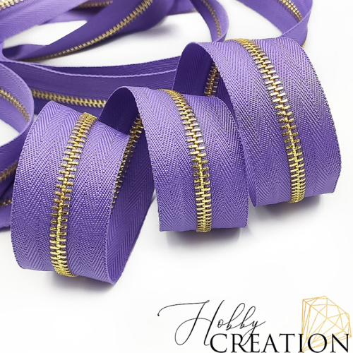 Молния металлическая №3, светло-фиолетовая