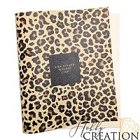 Кожзам с принтом "Будь лучшей версией себя" 26*46 см. тиснение Шарм, бежево-персиковый