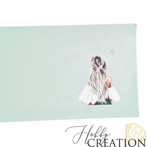 Кожзам с принтом "Майли" 18*28 см. матовый II, пустынный шалфей