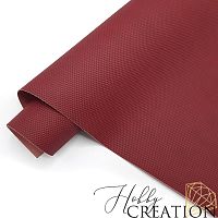 Переплетный кожзам тиснение Канва, темно-красный