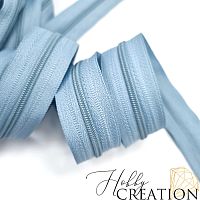 Молния акриловая №3, светло-голубая