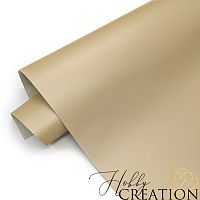 Переплетный кожзам матовый однотонный, шампань перламутр