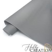 Переплетный кожзам матовый однотонный, серый