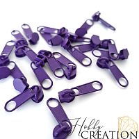 Бегунок для акриловой молнии, сине-фиолетовый